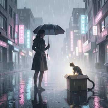 霓虹雨的影子