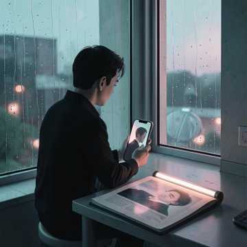 雨声困在窗格