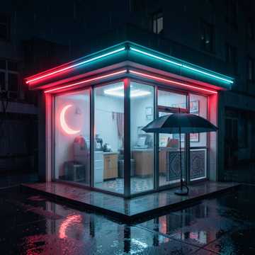 便利店檐角的99%晴天