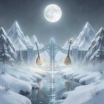 雪山月光白