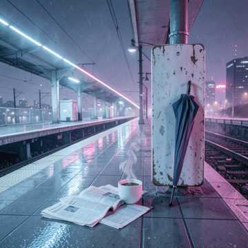 寒车站牌伴尾班车