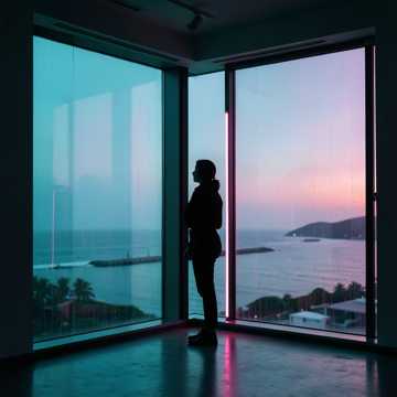 雨覆毛衣海岸线