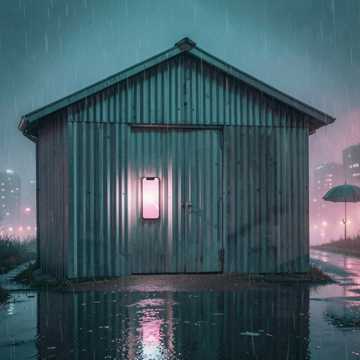 雨声敲打铁皮屋