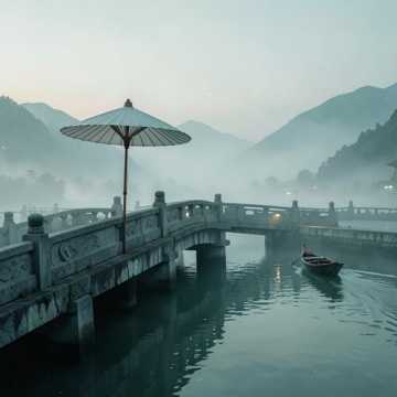 烟雨画桥