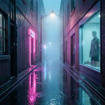 霓虹雨巷