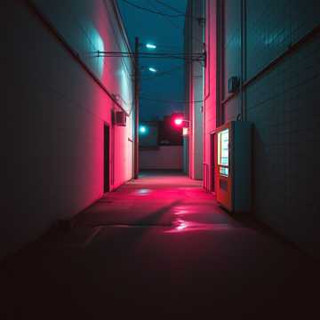 霓虹褪色的街