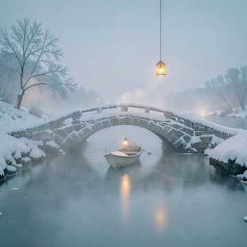 提灯过雪桥