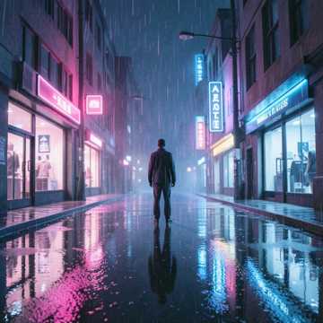 霓虹下雨了