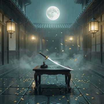 剑挑烟雨色