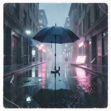 雨滴敲打的旧合照
