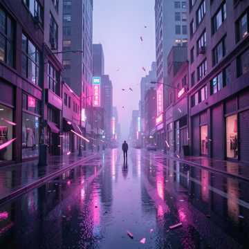 霓虹倒影