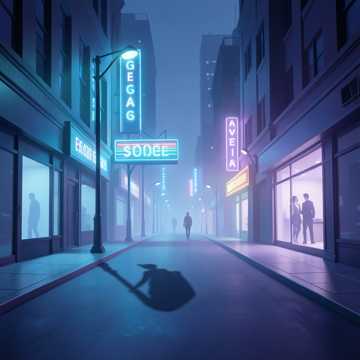 霓虹剪影里的游魂