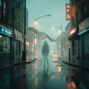 晚风托孤影
