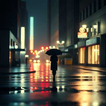 雨丝垂满街