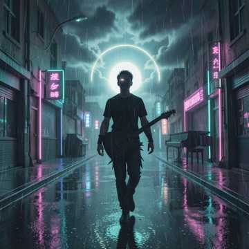 逆光行走的小丑