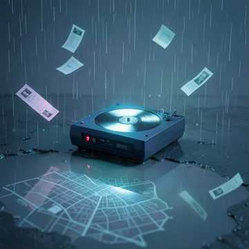 雨夜播放键