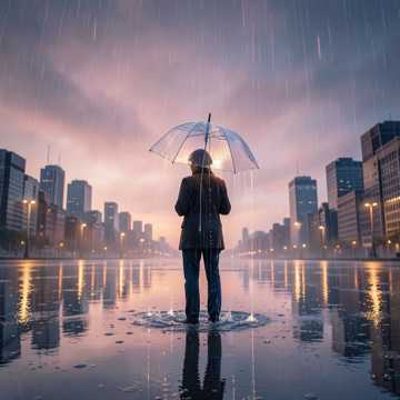 伞下留不住雨
