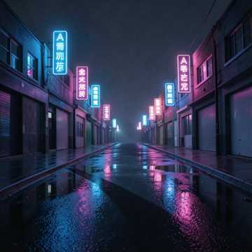 霓虹凋零的街