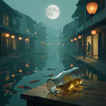 明月酒碗摔碎的声响