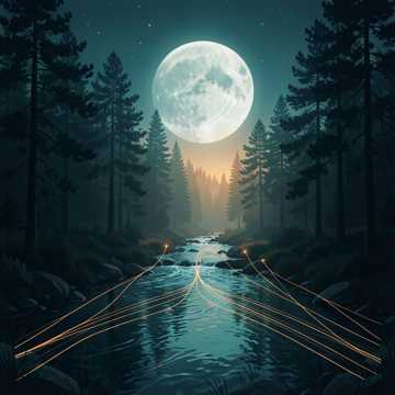 月下山水情