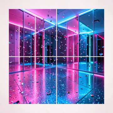 Neon Confetti Kiss