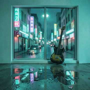 玻璃上的雨滴-版本2