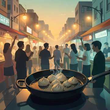 跳动的煎饺摊