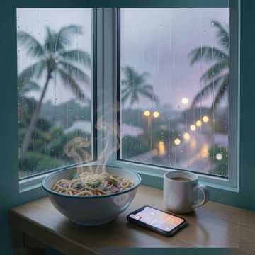 风雨假·困在窗里