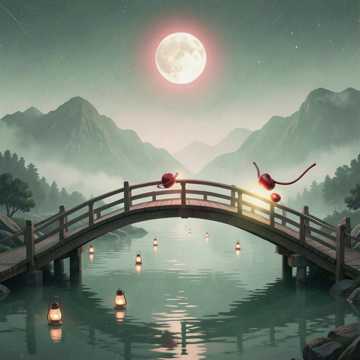 红豆月下酿星辉