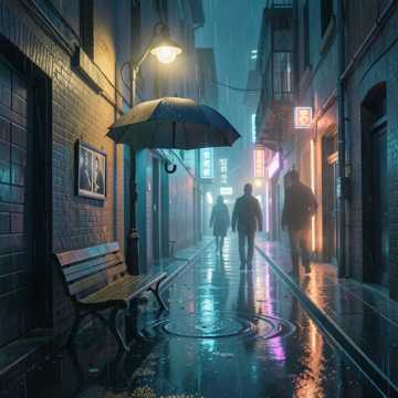 雨巷长椅