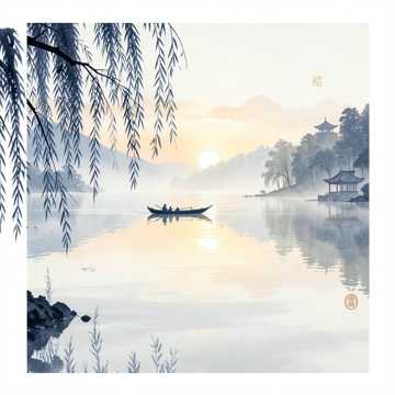 水墨西湖