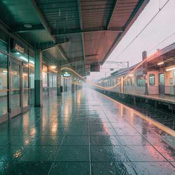 雨后车站