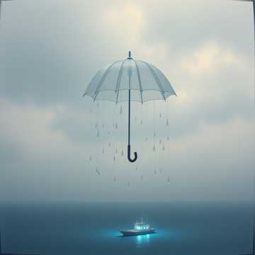 伞下下雨