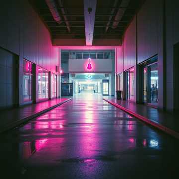 霓虹碎在地上