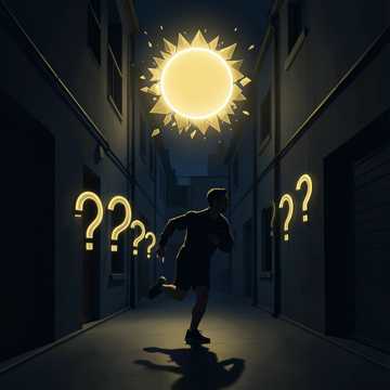 逆光奔跑