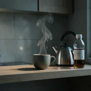 茶杯放回柜子时
