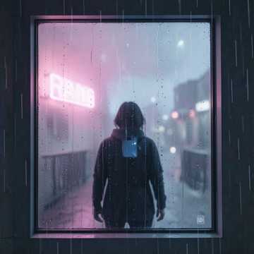 雨裂进玻璃窗