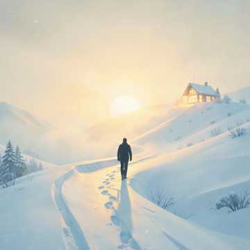 积雪签收的春天