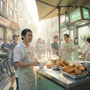 豆浆油条早晨