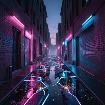 迷路后的霓虹街
