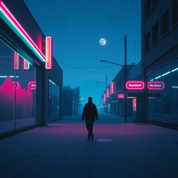 霓虹落单影