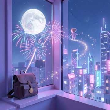 蜡笔画烟花