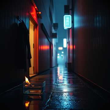 烟灰落进空杯