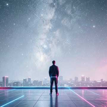 夜空中的星