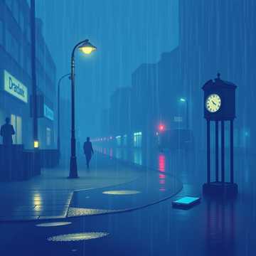 雨擦亮旧钟