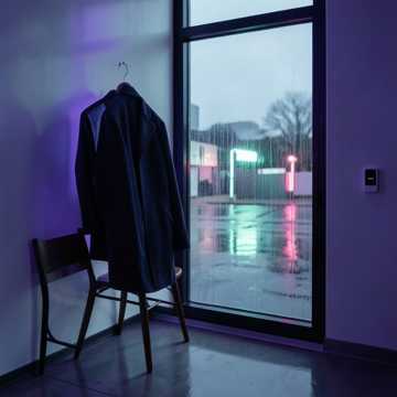 雨迹漫过窗