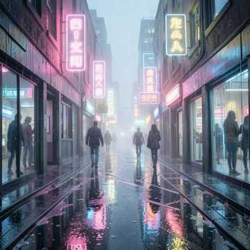 霓虹雨痕-版本2