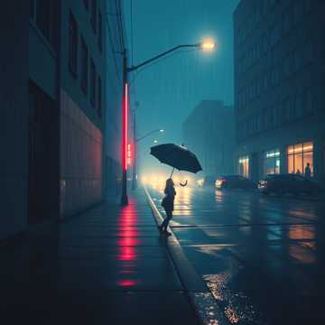 雨声漫过鞋尖