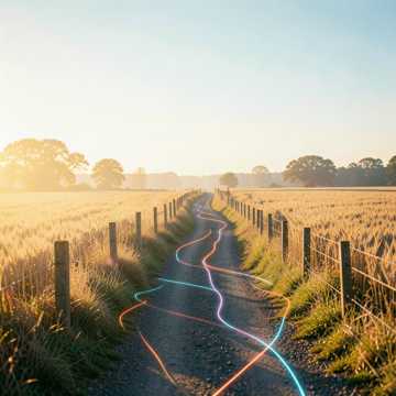 Sunlit Footpath Time