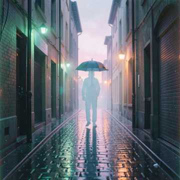 雨滴倒放的巷口-版本2